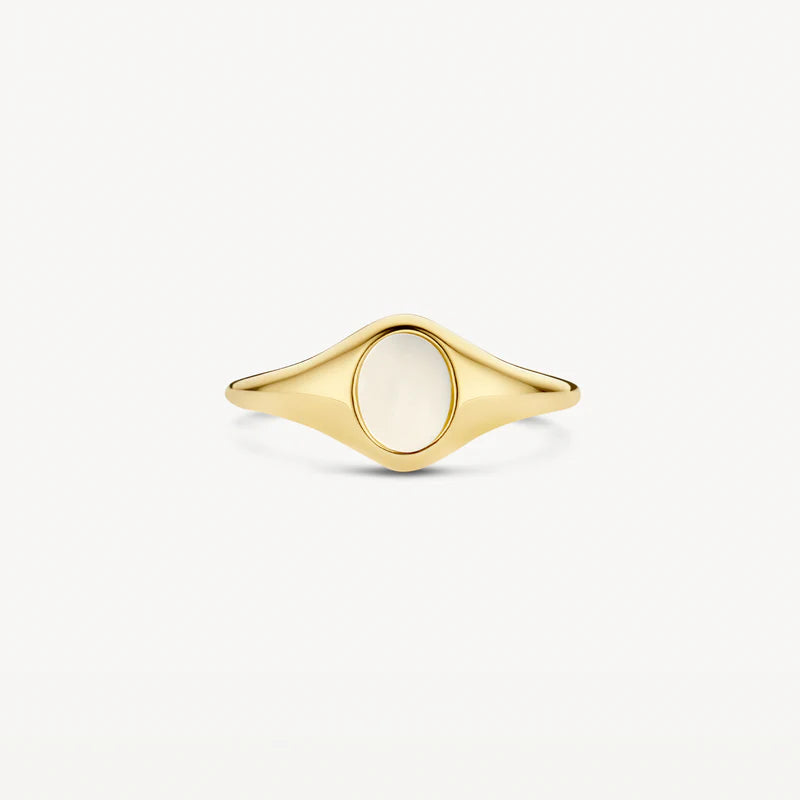 Siegelring - 585er Gelbgold mit Perlmutt