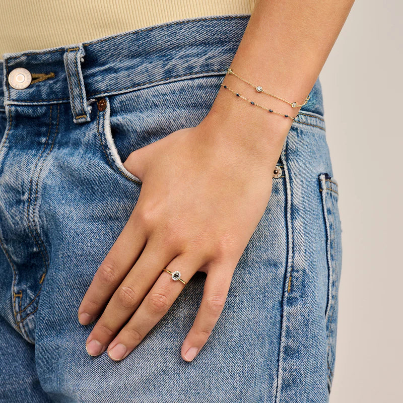 Armband  - 585er Gelbgold mit Zirkonia