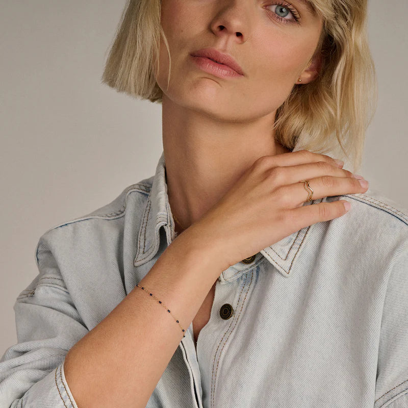 Wellenförmiger Ring - 585er Gelbgold