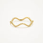 Wellenförmiger Ring - 585er Gelbgold