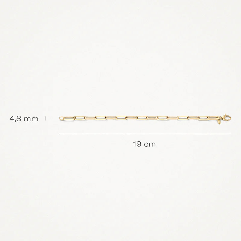 Armband mit ovalen Gliedern aus 585er Gold