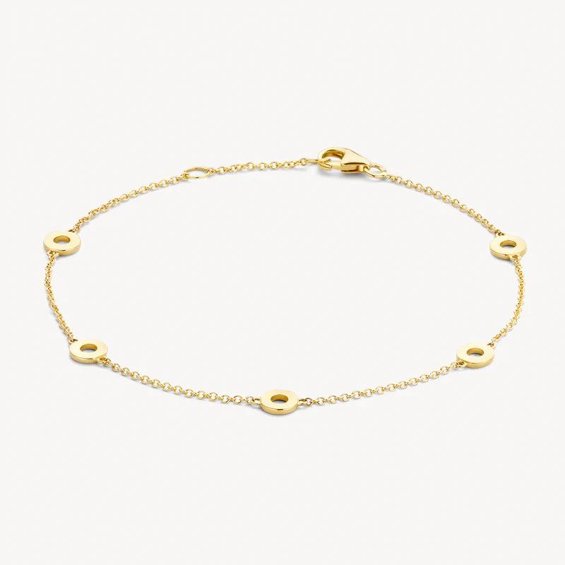 Armband mit ringförmigen Elementen aus 585er Gold