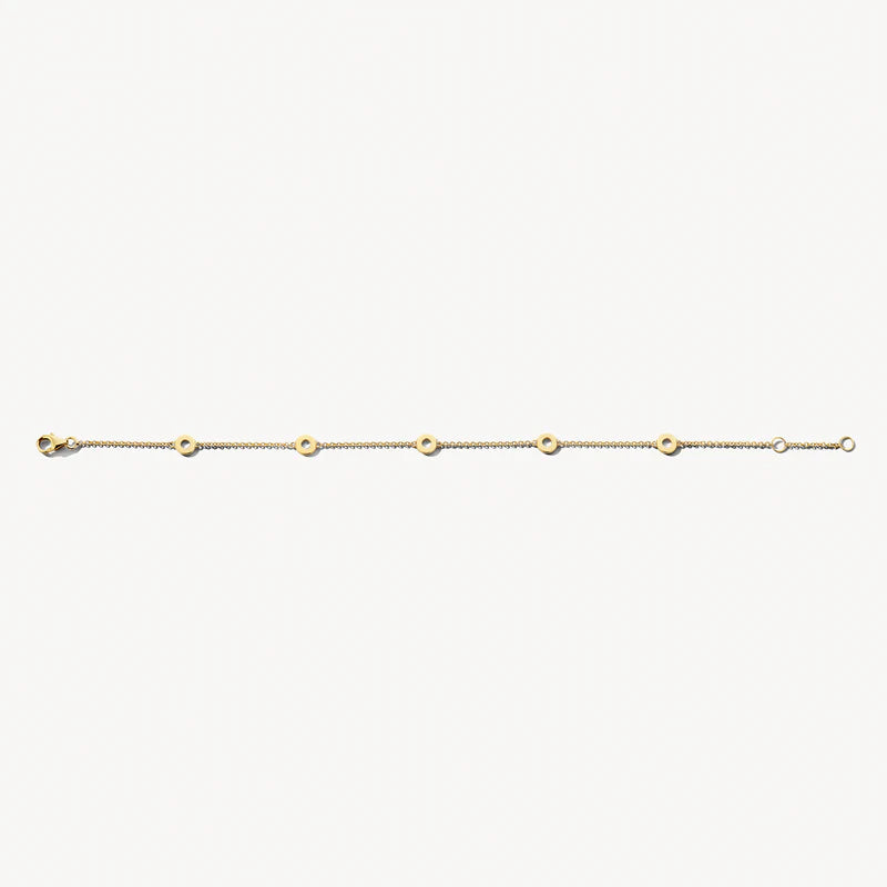 Armband mit ringförmigen Elementen aus 585er Gold