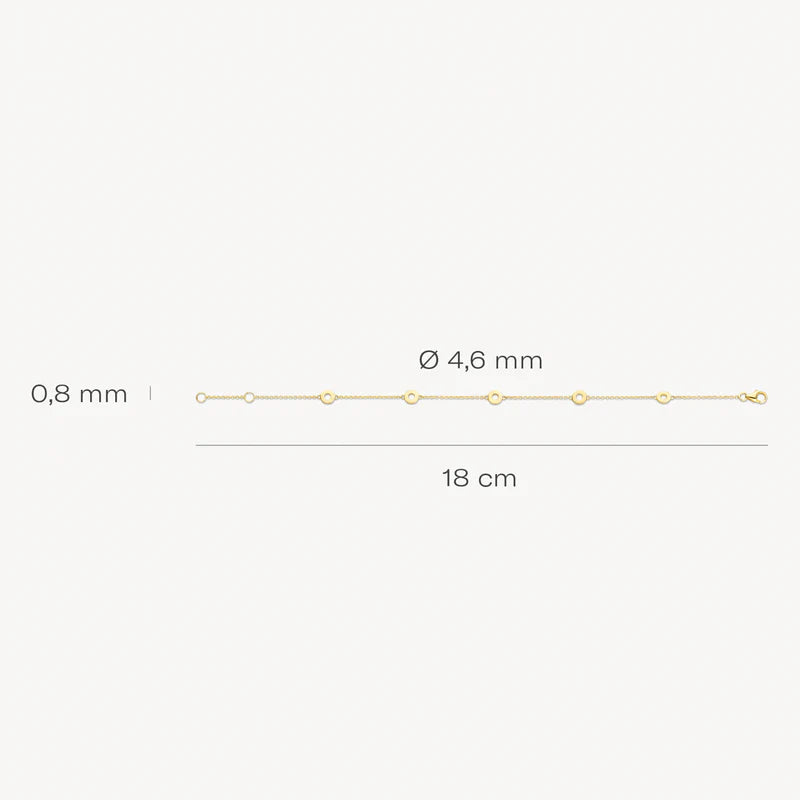 Armband mit ringförmigen Elementen aus 585er Gold