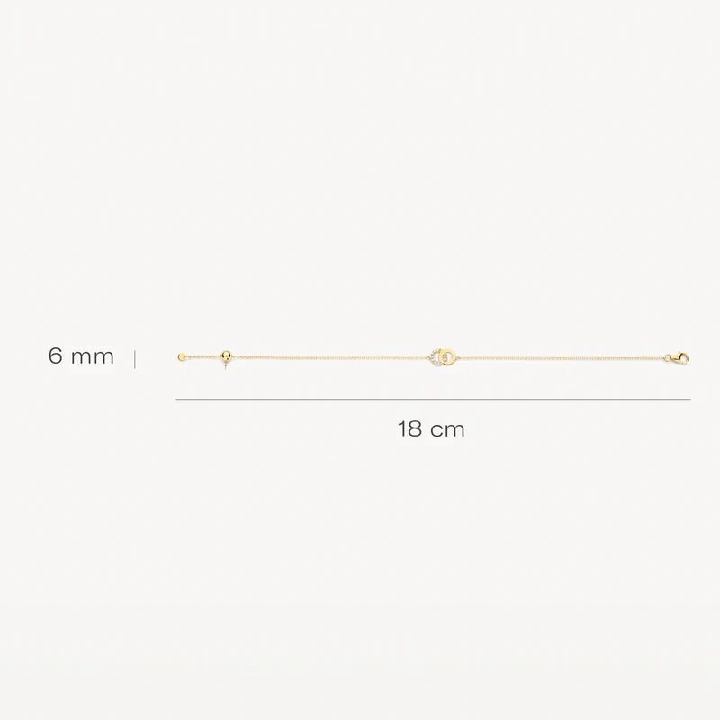 Armband - 585er Gelbgold mit Zirkonia