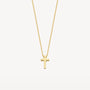 Kreuz Kette - 585er Gelbgold