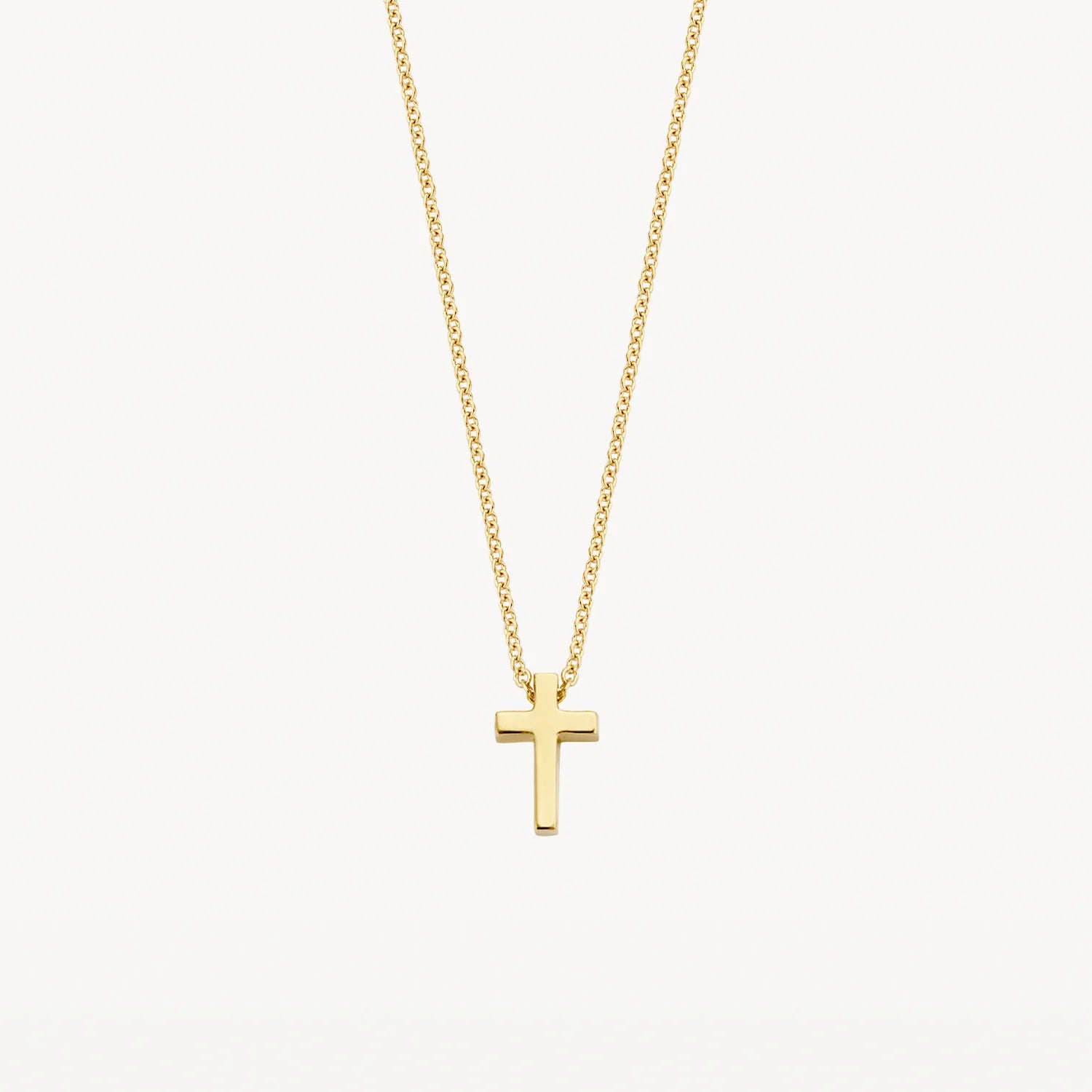 Kreuz Kette - 585er Gelbgold