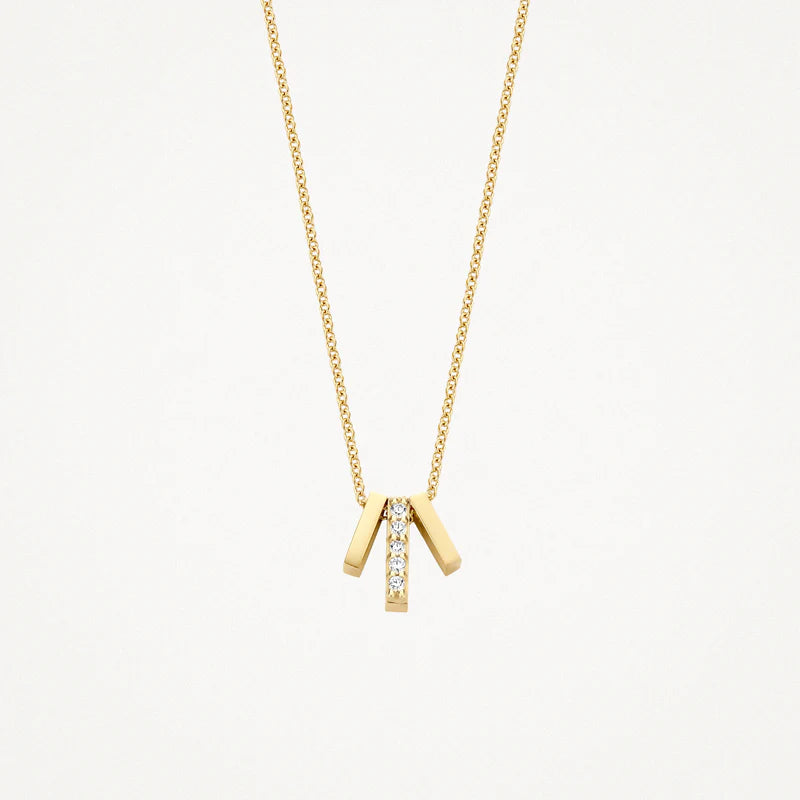 Halskette - 585er Gelbgold mit Zirkonia