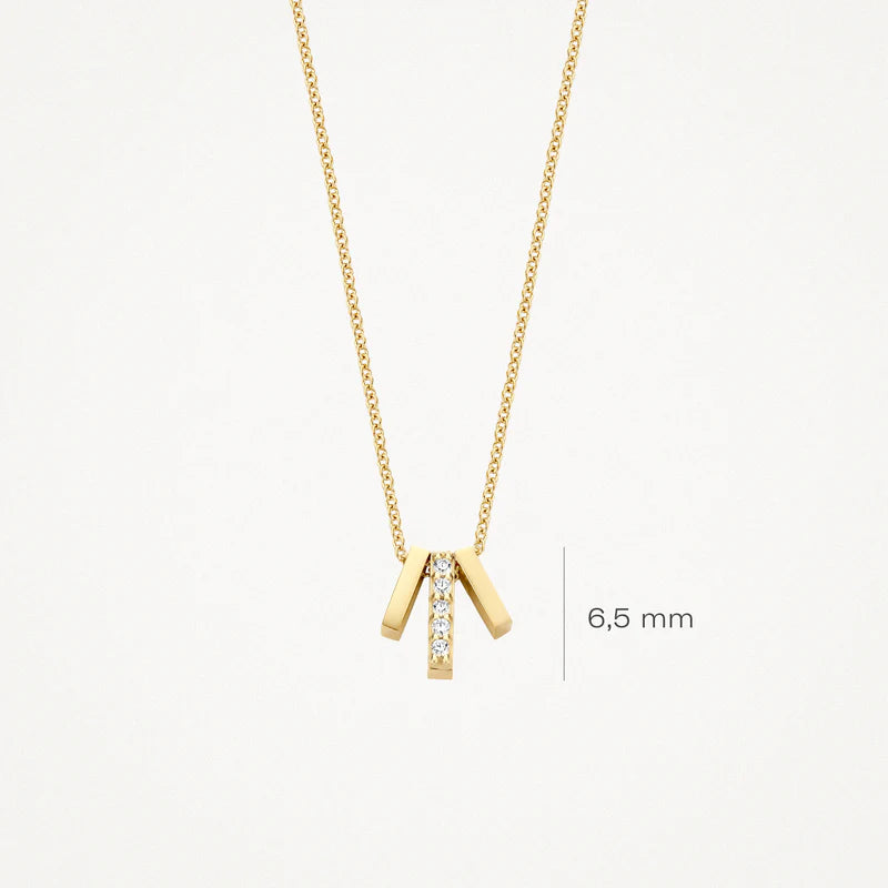 Halskette - 585er Gelbgold mit Zirkonia