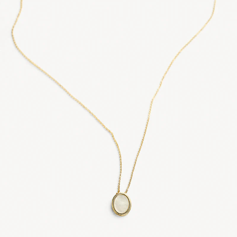 Halskette - 585er Gelbgold mit Perlmutt