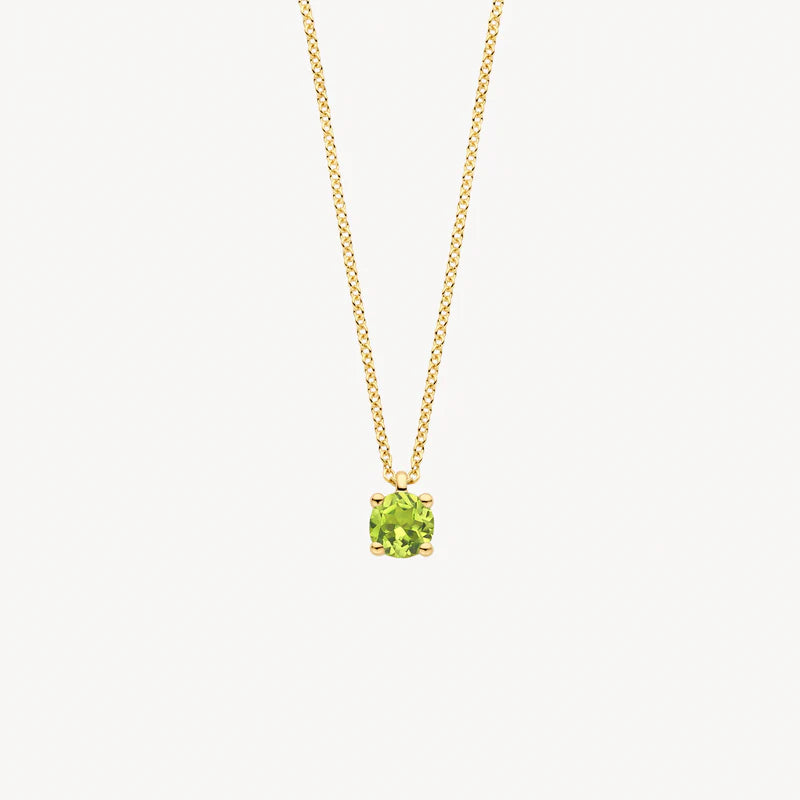 Halskette - 585er Gelbgold mit Peridot