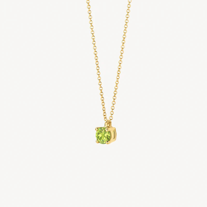 Halskette - 585er Gelbgold mit Peridot