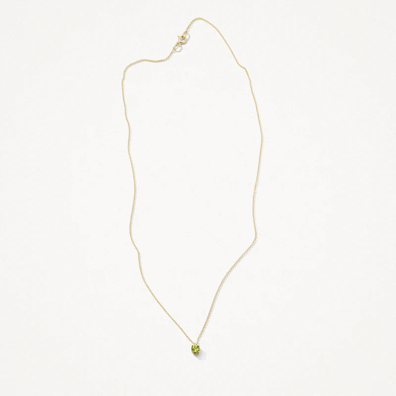 Halskette - 585er Gelbgold mit Peridot