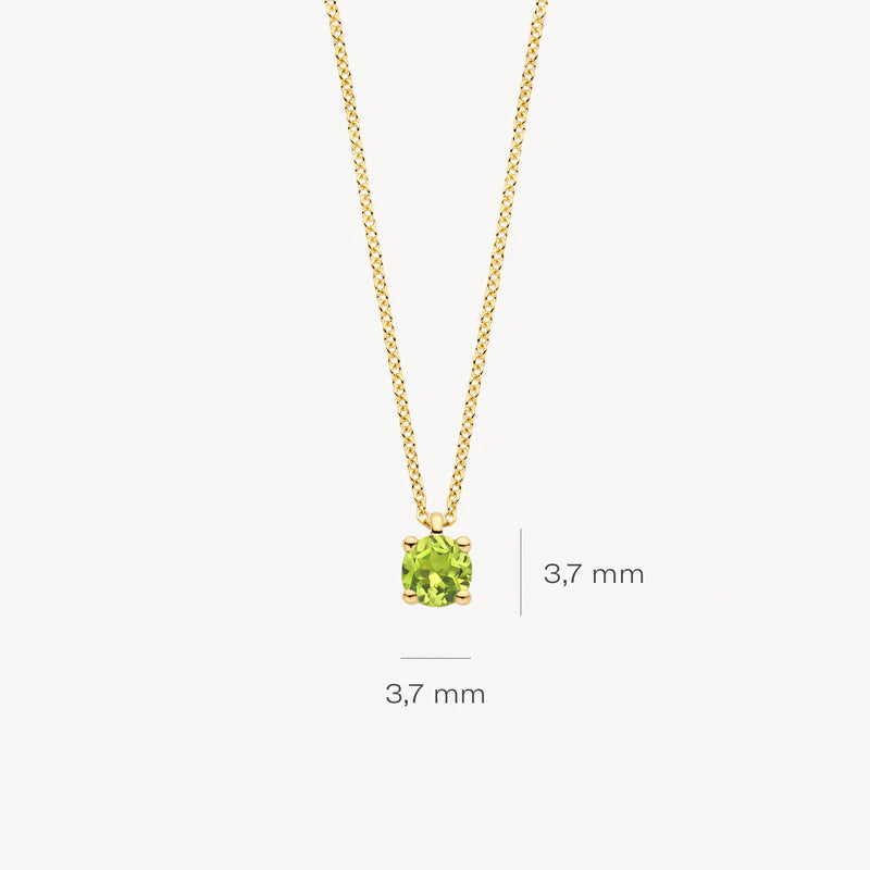 Halskette - 585er Gelbgold mit Peridot