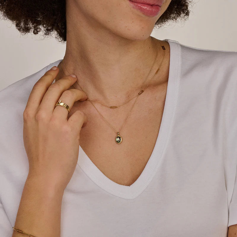 Feine Halskette aus 585er Gold 45 cm lang mit 1 mm Ankergliedern