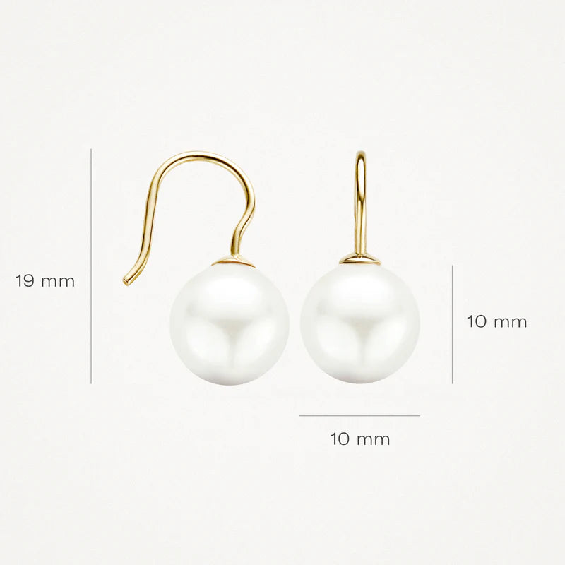 Ohrringe - 585er Gelbgold mit Swarovski Perle