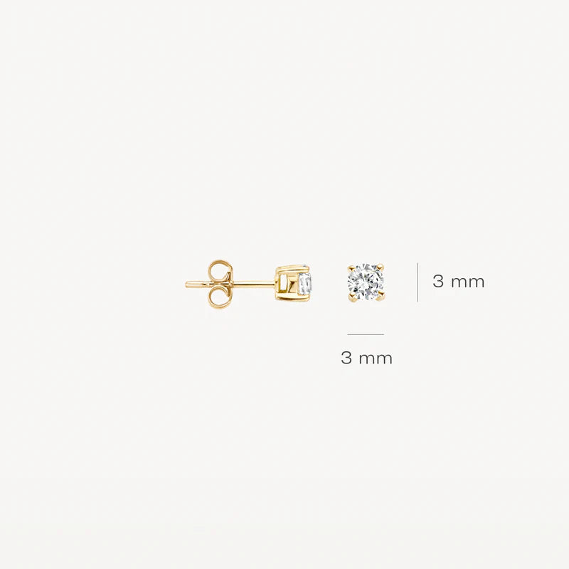 Ohrstecker - 585er Gelbgold mit Zirkonia