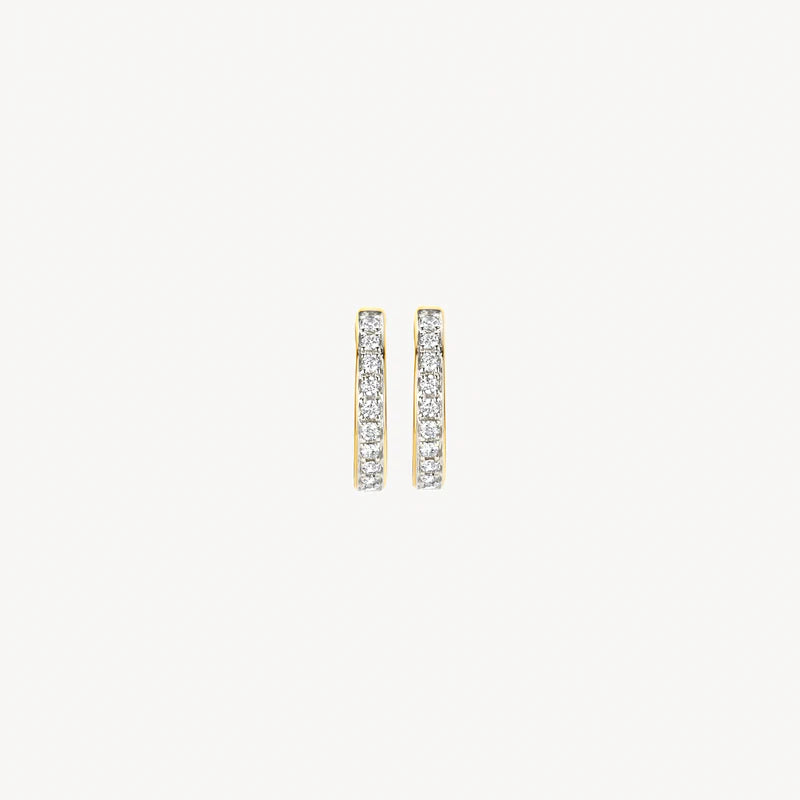 Ohrringe - 585er Gelbgold und Weißgold mit Zirkonia