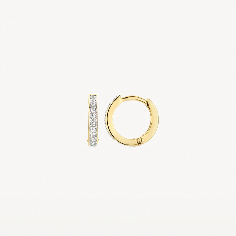 Ohrringe - 585er Gelbgold und Weißgold mit Zirkonia