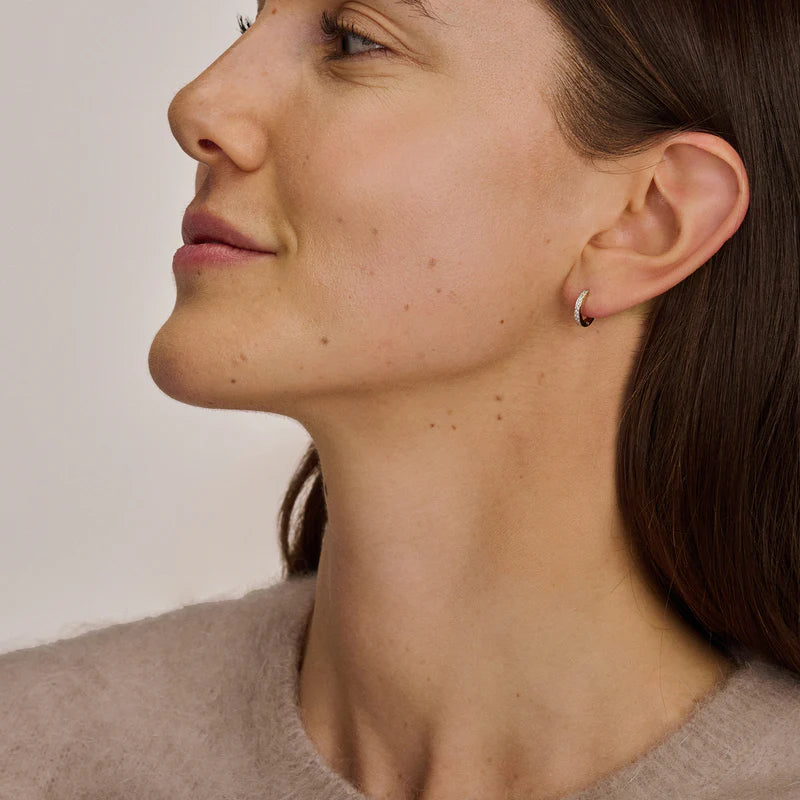 Ohrringe - 585er Gelbgold und Weißgold mit Zirkonia