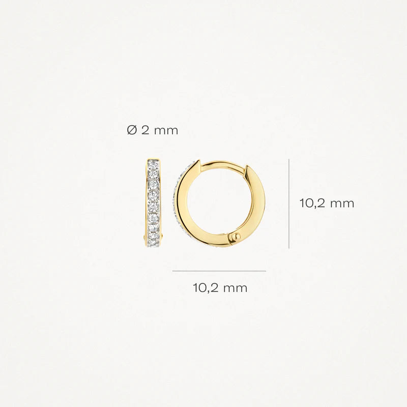 Ohrringe - 585er Gelbgold und Weißgold mit Zirkonia