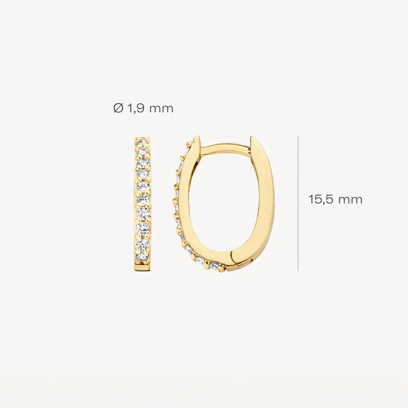 Ohrringe - 585er Gelbgold mit Zirkonia