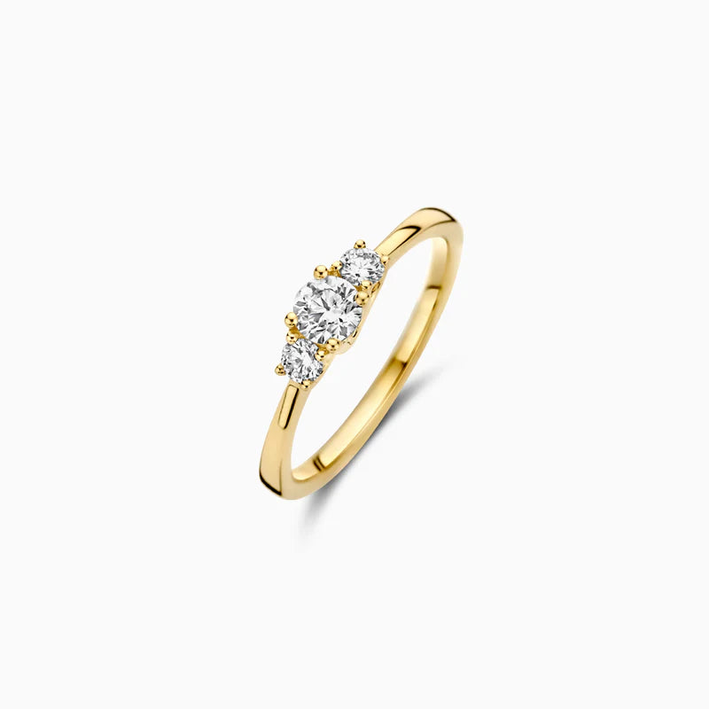 Lab diamond Ring  - 585er Gelbgold