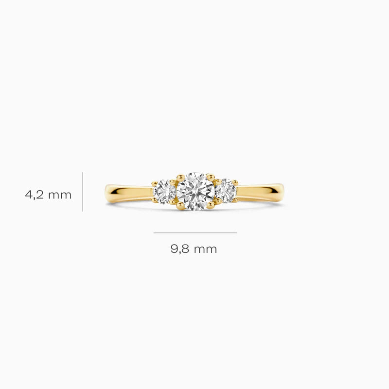 Lab diamond Ring  - 585er Gelbgold
