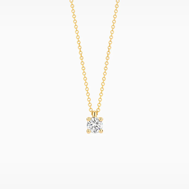 Lab diamond Halskette - 585er Gelbgold