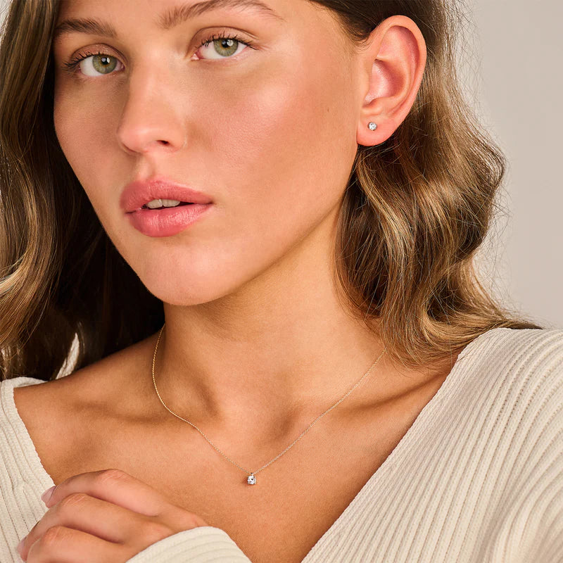 Lab diamond Halskette - 585er Gelbgold